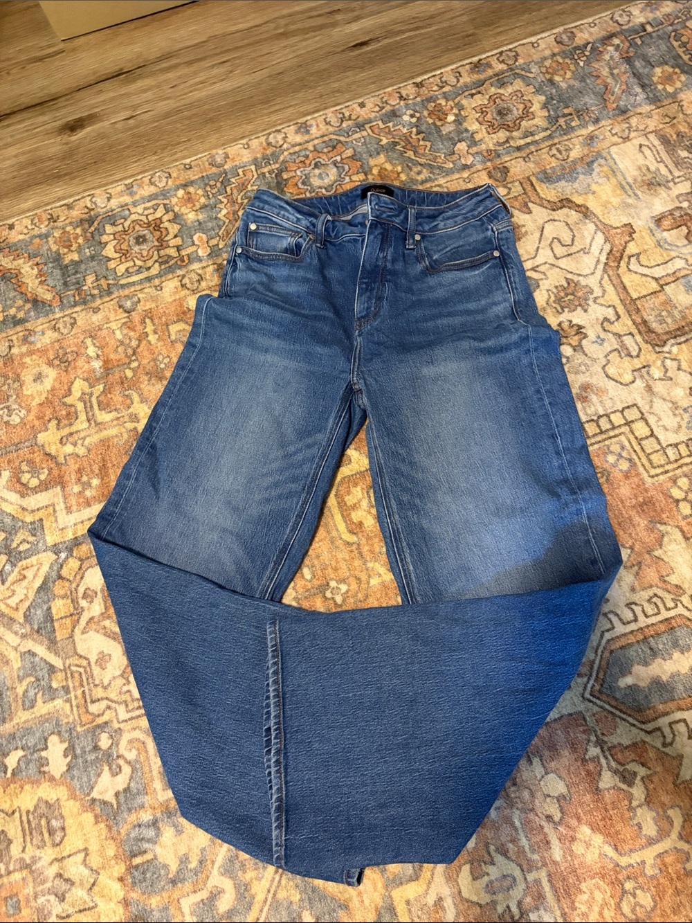 Quince Women's Flare Wide-Leg Denim Jeans in Blue